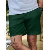 imageJMIERR Mens Sweat Shorts Casual Stretch Elastic Waist Waffle Workout Gym Short 7 inch Inseam Running Short with PocketBlackish Green