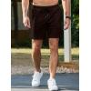 imageJMIERR Mens Sweat Shorts Casual Stretch Elastic Waist Waffle Workout Gym Short 7 inch Inseam Running Short with PocketChicory Coffee