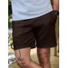 imageJMIERR Mens Sweat Shorts Casual Stretch Elastic Waist Waffle Workout Gym Short 7 inch Inseam Running Short with PocketChicory Coffee