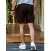 imageJMIERR Mens Sweat Shorts Casual Stretch Elastic Waist Waffle Workout Gym Short 7 inch Inseam Running Short with PocketChicory Coffee