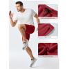 imageJMIERR Mens Sweat Shorts Casual Stretch Elastic Waist Waffle Workout Gym Short 7 inch Inseam Running Short with PocketFiery Red