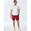 imageJMIERR Mens Sweat Shorts Casual Stretch Elastic Waist Waffle Workout Gym Short 7 inch Inseam Running Short with PocketFiery Red