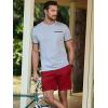 imageJMIERR Mens Sweat Shorts Casual Stretch Elastic Waist Waffle Workout Gym Short 7 inch Inseam Running Short with PocketFiery Red
