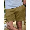 imageJMIERR Mens Sweat Shorts Casual Stretch Elastic Waist Waffle Workout Gym Short 7 inch Inseam Running Short with PocketJungle Green