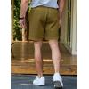 imageJMIERR Mens Sweat Shorts Casual Stretch Elastic Waist Waffle Workout Gym Short 7 inch Inseam Running Short with PocketJungle Green