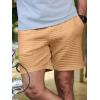 imageJMIERR Mens Sweat Shorts Casual Stretch Elastic Waist Waffle Workout Gym Short 7 inch Inseam Running Short with PocketLight French Beige