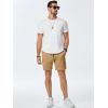 imageJMIERR Mens Sweat Shorts Casual Stretch Elastic Waist Waffle Workout Gym Short 7 inch Inseam Running Short with PocketLight French Beige