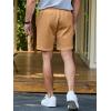 imageJMIERR Mens Sweat Shorts Casual Stretch Elastic Waist Waffle Workout Gym Short 7 inch Inseam Running Short with PocketLight French Beige