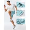 imageJMIERR Mens Sweat Shorts Casual Stretch Elastic Waist Waffle Workout Gym Short 7 inch Inseam Running Short with PocketMint Green