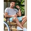 imageJMIERR Mens Sweat Shorts Casual Stretch Elastic Waist Waffle Workout Gym Short 7 inch Inseam Running Short with PocketMint Green