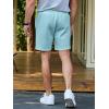 imageJMIERR Mens Sweat Shorts Casual Stretch Elastic Waist Waffle Workout Gym Short 7 inch Inseam Running Short with PocketMint Green