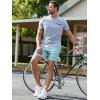 imageJMIERR Mens Sweat Shorts Casual Stretch Elastic Waist Waffle Workout Gym Short 7 inch Inseam Running Short with PocketMint Green