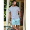 imageJMIERR Mens Sweat Shorts Casual Stretch Elastic Waist Waffle Workout Gym Short 7 inch Inseam Running Short with PocketMint Green