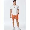 imageJMIERR Mens Sweat Shorts Casual Stretch Elastic Waist Waffle Workout Gym Short 7 inch Inseam Running Short with PocketOrange