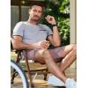 imageJMIERR Mens Sweat Shorts Casual Stretch Elastic Waist Waffle Workout Gym Short 7 inch Inseam Running Short with PocketPurple