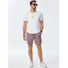 imageJMIERR Mens Sweat Shorts Casual Stretch Elastic Waist Waffle Workout Gym Short 7 inch Inseam Running Short with PocketPurple