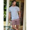 imageJMIERR Mens Sweat Shorts Casual Stretch Elastic Waist Waffle Workout Gym Short 7 inch Inseam Running Short with PocketPurple