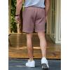 imageJMIERR Mens Sweat Shorts Casual Stretch Elastic Waist Waffle Workout Gym Short 7 inch Inseam Running Short with PocketPurple