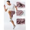 imageJMIERR Mens Sweat Shorts Casual Stretch Elastic Waist Waffle Workout Gym Short 7 inch Inseam Running Short with PocketPurple