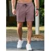 imageJMIERR Mens Sweat Shorts Casual Stretch Elastic Waist Waffle Workout Gym Short 7 inch Inseam Running Short with PocketPurple