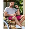 imageJMIERR Mens Sweat Shorts Casual Stretch Elastic Waist Waffle Workout Gym Short 7 inch Inseam Running Short with PocketRose Red