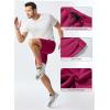 imageJMIERR Mens Sweat Shorts Casual Stretch Elastic Waist Waffle Workout Gym Short 7 inch Inseam Running Short with PocketRose Red