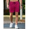 imageJMIERR Mens Sweat Shorts Casual Stretch Elastic Waist Waffle Workout Gym Short 7 inch Inseam Running Short with PocketRose Red