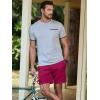 imageJMIERR Mens Sweat Shorts Casual Stretch Elastic Waist Waffle Workout Gym Short 7 inch Inseam Running Short with PocketRose Red