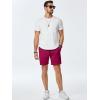 imageJMIERR Mens Sweat Shorts Casual Stretch Elastic Waist Waffle Workout Gym Short 7 inch Inseam Running Short with PocketRose Red