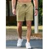 imageJMIERR Mens Sweat Shorts Casual Stretch Elastic Waist Waffle Workout Gym Short 7 inch Inseam Running Short with PocketSage