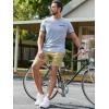 imageJMIERR Mens Sweat Shorts Casual Stretch Elastic Waist Waffle Workout Gym Short 7 inch Inseam Running Short with PocketSage