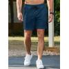 imageJMIERR Mens Sweat Shorts Casual Stretch Elastic Waist Waffle Workout Gym Short 7 inch Inseam Running Short with PocketSail Blue