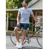imageJMIERR Mens Sweat Shorts Casual Stretch Elastic Waist Waffle Workout Gym Short 7 inch Inseam Running Short with PocketSail Blue