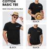 imageJMIERR Mens TShirt Cotton Crewneck Basic Tee Casual Short Sleeve Shirts Active Quick Dry 3 Pack Tops with PocketBlackBlackBlack