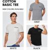 imageJMIERR Mens TShirt Cotton Crewneck Basic Tee Casual Short Sleeve Shirts Active Quick Dry 3 Pack Tops with PocketBlackWhiteLight Grey