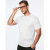 imageJMIERR Mens TShirt Short Sleeve Muscle Textured Knit Crewneck Slim T Shirt Gym Workout Athletic Tee Shirts0 White