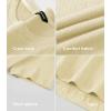 imageJMIERR Mens TShirt Short Sleeve Muscle Textured Knit Crewneck Slim T Shirt Gym Workout Athletic Tee ShirtsA Apricot
