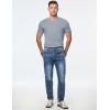 imageJMIERR Mens TShirt Short Sleeve Muscle Textured Knit Crewneck Slim T Shirt Gym Workout Athletic Tee ShirtsA Dusk Blue