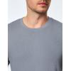 imageJMIERR Mens TShirt Short Sleeve Muscle Textured Knit Crewneck Slim T Shirt Gym Workout Athletic Tee ShirtsA Dusk Blue