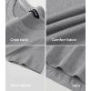 imageJMIERR Mens TShirt Short Sleeve Muscle Textured Knit Crewneck Slim T Shirt Gym Workout Athletic Tee ShirtsA Grey