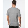 imageJMIERR Mens TShirt Short Sleeve Muscle Textured Knit Crewneck Slim T Shirt Gym Workout Athletic Tee ShirtsA Grey