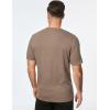 imageJMIERR Mens TShirt Short Sleeve Muscle Textured Knit Crewneck Slim T Shirt Gym Workout Athletic Tee ShirtsA Light French Beige