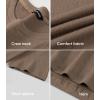 imageJMIERR Mens TShirt Short Sleeve Muscle Textured Knit Crewneck Slim T Shirt Gym Workout Athletic Tee ShirtsA Light French Beige
