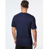 imageJMIERR Mens TShirt Short Sleeve Muscle Textured Knit Crewneck Slim T Shirt Gym Workout Athletic Tee ShirtsA Navy Blue