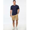 imageJMIERR Mens TShirt Short Sleeve Muscle Textured Knit Crewneck Slim T Shirt Gym Workout Athletic Tee ShirtsA Navy Blue