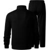 imageJMIERR Mens Track Suits 2 Piece Full Zip Sports Outfits Set Sweatshirt and Joggers SweatpantsBlack