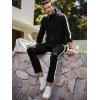 imageJMIERR Mens Track Suits 2 Piece Full Zip Sports Outfits Set Sweatshirt and Joggers SweatpantsBlack