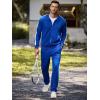 imageJMIERR Mens Track Suits 2 Piece Full Zip Sports Outfits Set Sweatshirt and Joggers SweatpantsBlue