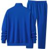 imageJMIERR Mens Track Suits 2 Piece Full Zip Sports Outfits Set Sweatshirt and Joggers SweatpantsBlue