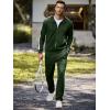 imageJMIERR Mens Track Suits 2 Piece Full Zip Sports Outfits Set Sweatshirt and Joggers SweatpantsGreen